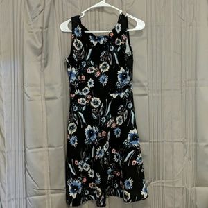 Kaileigh floral black dress